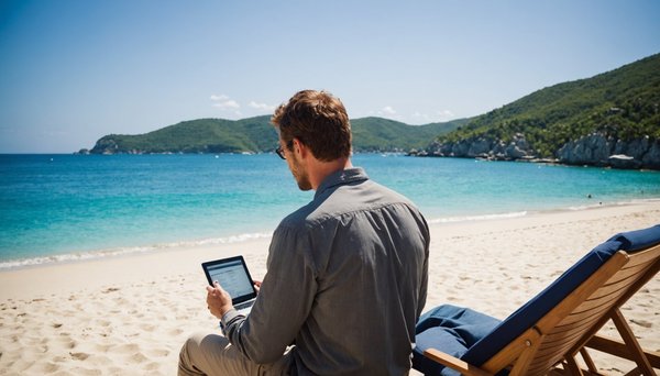 Patrons utilisent ordinateur en vacances : véritable déconnexion ?